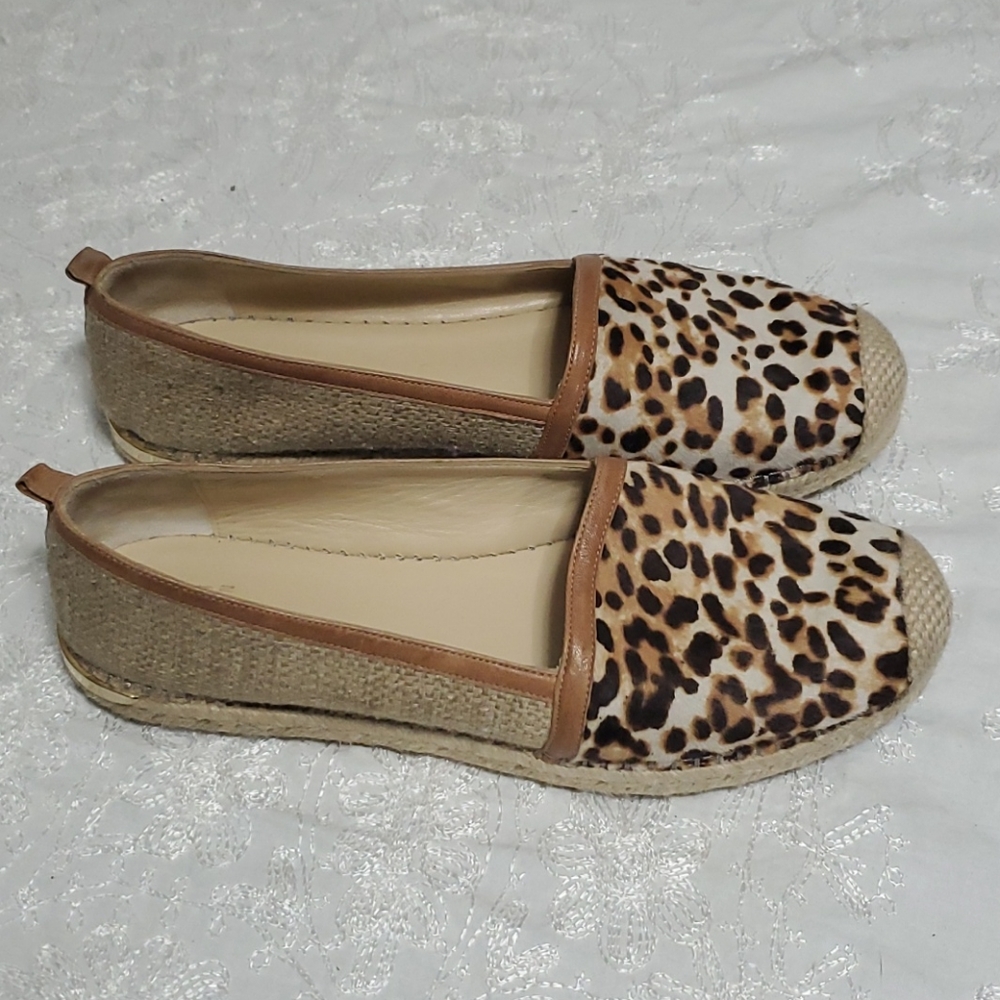 Stuart Weitzman cow hair animal print espadrilles